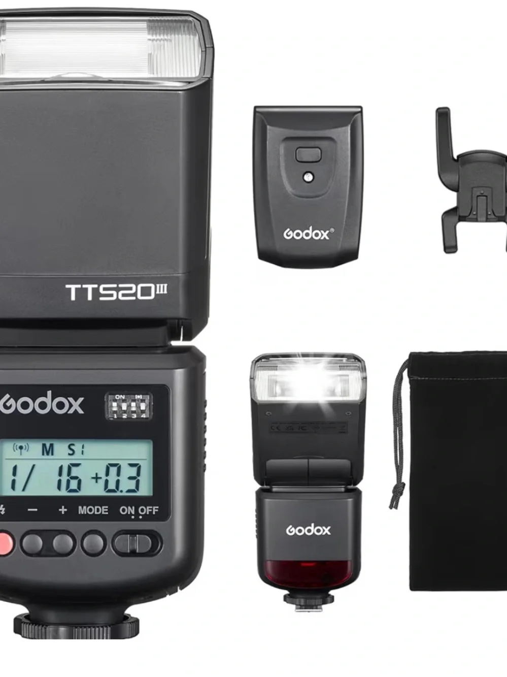 Godox TTS20 III Black Speedlite Flash with Wireless Trigger